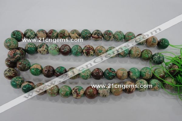 CDE855 15.5 inches 14mm round dyed sea sediment jasper beads wholesale