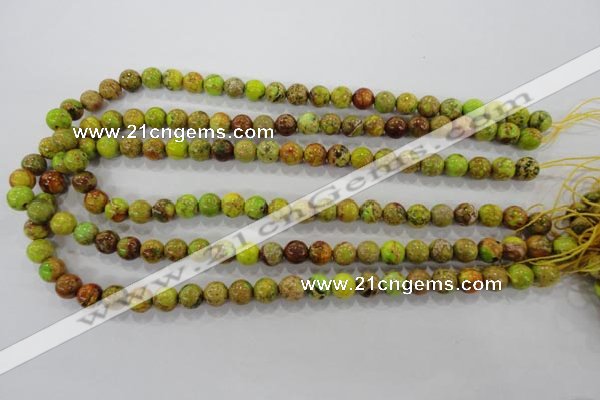 CDE861 15.5 inches 6mm round dyed sea sediment jasper beads wholesale