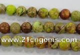 CDE862 15.5 inches 8mm round dyed sea sediment jasper beads wholesale