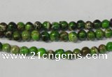 CDE920 15.5 inches 4mm round dyed sea sediment jasper beads