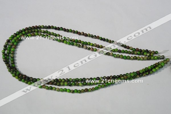 CDE920 15.5 inches 4mm round dyed sea sediment jasper beads