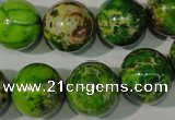 CDE923 15.5 inches 16mm round dyed sea sediment jasper beads