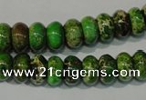 CDE927 15.5 inches 6*10mm rondelle dyed sea sediment jasper beads