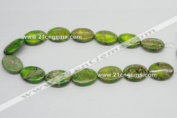 CDE94 15.5 inches 22*30mm oval dyed sea sediment jasper beads