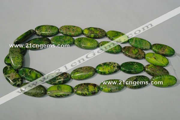 CDE941 15.5 inches 15*30mm oval dyed sea sediment jasper beads