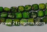 CDE944 15.5 inches 8*8mm square dyed sea sediment jasper beads