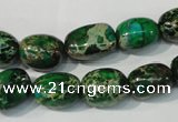 CDE960 15.5 inches 10*13mm nuggets dyed sea sediment jasper beads