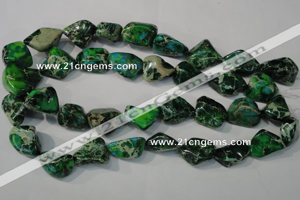 CDE961 15.5 inches 18*20mm nuggets dyed sea sediment jasper beads