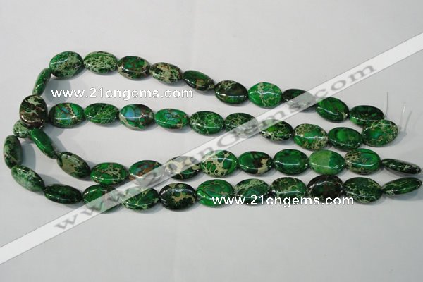 CDE972 15.5 inches 13*18mm oval dyed sea sediment jasper beads