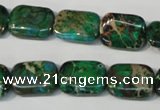 CDE974 15.5 inches 12*16mm rectangle dyed sea sediment jasper beads