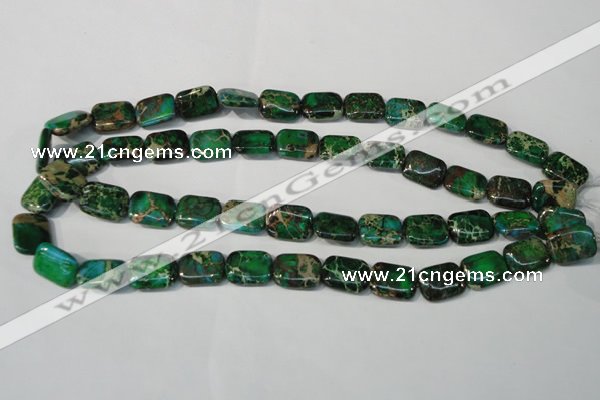 CDE974 15.5 inches 12*16mm rectangle dyed sea sediment jasper beads