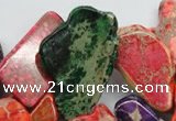 CDE983 15 inches 15*30mm – 26*55mm freeform dyed sea sediment jasper beads