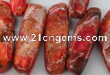 CDE984 15 inches 13*30mm – 16*50mm irregular dyed sea sediment jasper beads