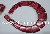 CDE992 Top drilled 18*25mm - 27*35mm trapezoid sea sediment jasper beads