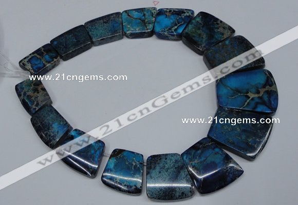 CDE993 Top drilled 18*25mm - 27*35mm trapezoid sea sediment jasper beads