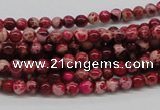 CDI01 16 inches 4mm round dyed imperial jasper beads wholesale