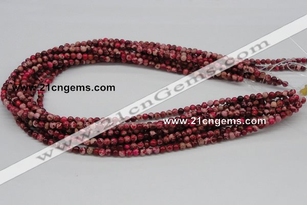 CDI01 16 inches 4mm round dyed imperial jasper beads wholesale