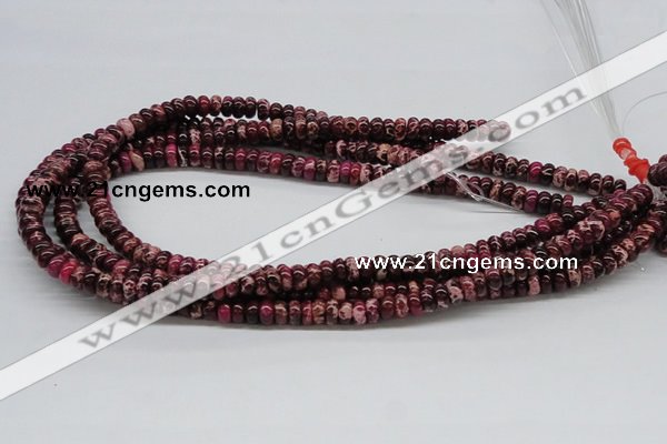 CDI06 16 inches 4*8mm rondelle dyed imperial jasper beads wholesale