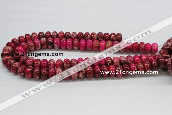 CDI08 16 inches 10*16mm rondelle dyed imperial jasper beads wholesale