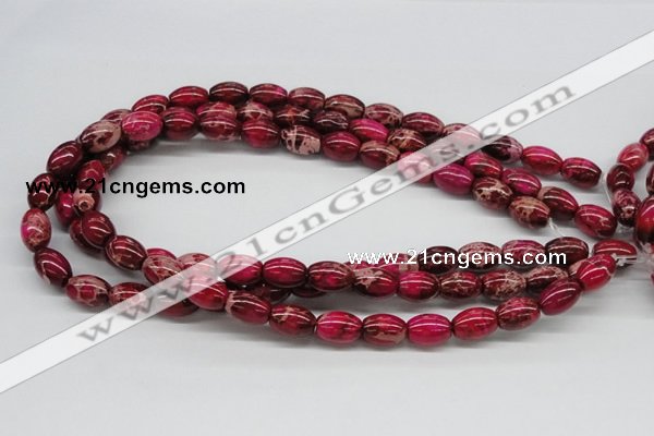 CDI09 16 inches 10*14mm rice dyed imperial jasper beads wholesale