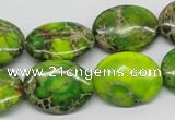 CDI100 16 inches 18*25mm oval dyed imperial jasper beads wholesale