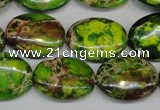 CDI118 15.5 inches 15*20mm oval dyed imperial jasper beads