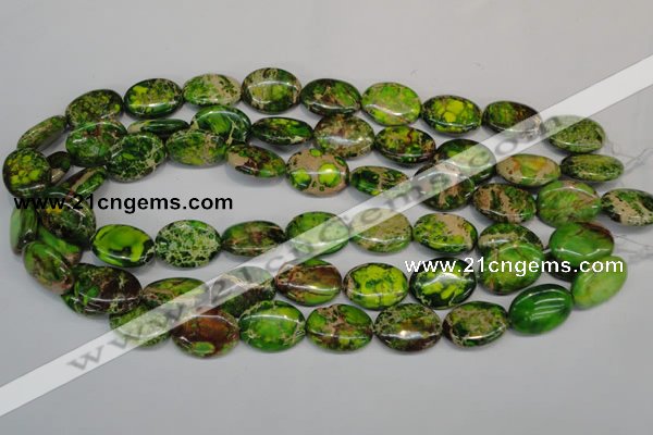 CDI118 15.5 inches 15*20mm oval dyed imperial jasper beads