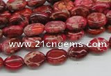 CDI12 16 inches 8*10mm oval dyed imperial jasper beads wholesale