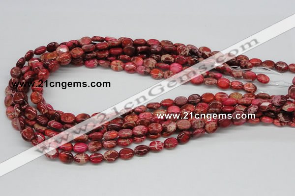 CDI12 16 inches 8*10mm oval dyed imperial jasper beads wholesale