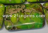 CDI130 15.5 inches 30*45mm rectangle dyed imperial jasper beads