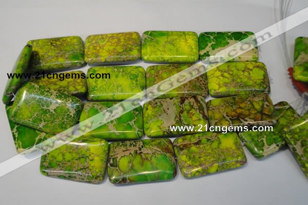 CDI130 15.5 inches 30*45mm rectangle dyed imperial jasper beads