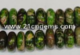 CDI136 15.5 inches 6*14mm rondelle dyed imperial jasper beads