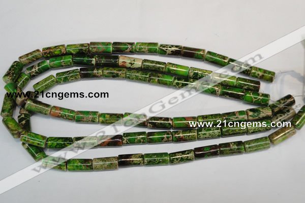 CDI141 15.5 inches 8*17mm tube dyed imperial jasper beads