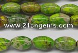 CDI147 15.5 inches 10*15mm rice dyed imperial jasper beads