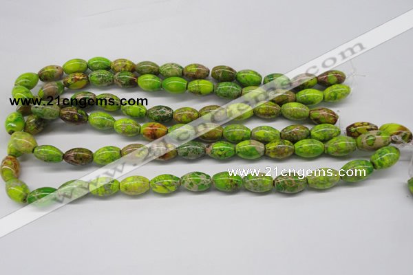 CDI147 15.5 inches 10*15mm rice dyed imperial jasper beads