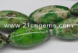 CDI148 15.5 inches 15*30mm rice dyed imperial jasper beads