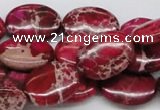 CDI15 16 inches 15*20mm oval dyed imperial jasper beads wholesale