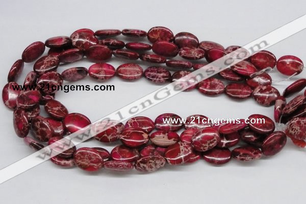 CDI15 16 inches 15*20mm oval dyed imperial jasper beads wholesale