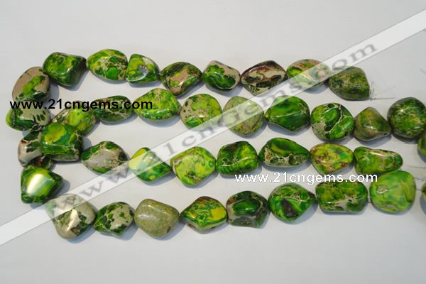 CDI154 15.5 inches 15*20mm nugget dyed imperial jasper beads