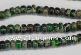 CDI159 15.5 inches 4*6mm rondelle dyed imperial jasper beads