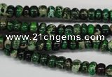 CDI160 15.5 inches 3*6mm rondelle dyed imperial jasper beads