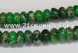 CDI161 15.5 inches 6*10mm rondelle dyed imperial jasper beads