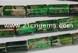 CDI167 15.5 inches 8*16mm tube dyed imperial jasper beads