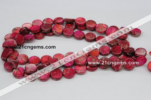 CDI17 16 inches 16mm coin dyed imperial jasper beads wholesale