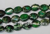 CDI179 15.5 inches 8*10mm oval dyed imperial jasper beads