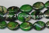 CDI180 15.5 inches 10*14mm oval dyed imperial jasper beads