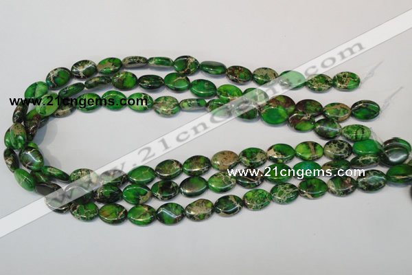 CDI180 15.5 inches 10*14mm oval dyed imperial jasper beads