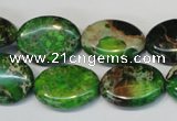 CDI183 15.5 inches 15*20mm oval dyed imperial jasper beads