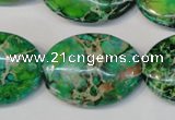 CDI186 15.5 inches 22*30mm oval dyed imperial jasper beads