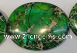 CDI189 15.5 inches 35*45mm oval dyed imperial jasper beads